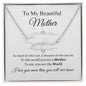 To My Beautiful Mother - You are the World - Signature Name Necklace ShineOn Fulfillment
