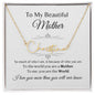 To My Beautiful Mother - You are the World - Signature Name Necklace ShineOn Fulfillment