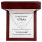 To My Beautiful Mother - You are the World - Signature Name Necklace ShineOn Fulfillment