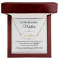 To My Beautiful Mother - You are the World - Signature Name Necklace ShineOn Fulfillment