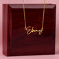 To My Beautiful Mother - You are the World - Signature Name Necklace ShineOn Fulfillment