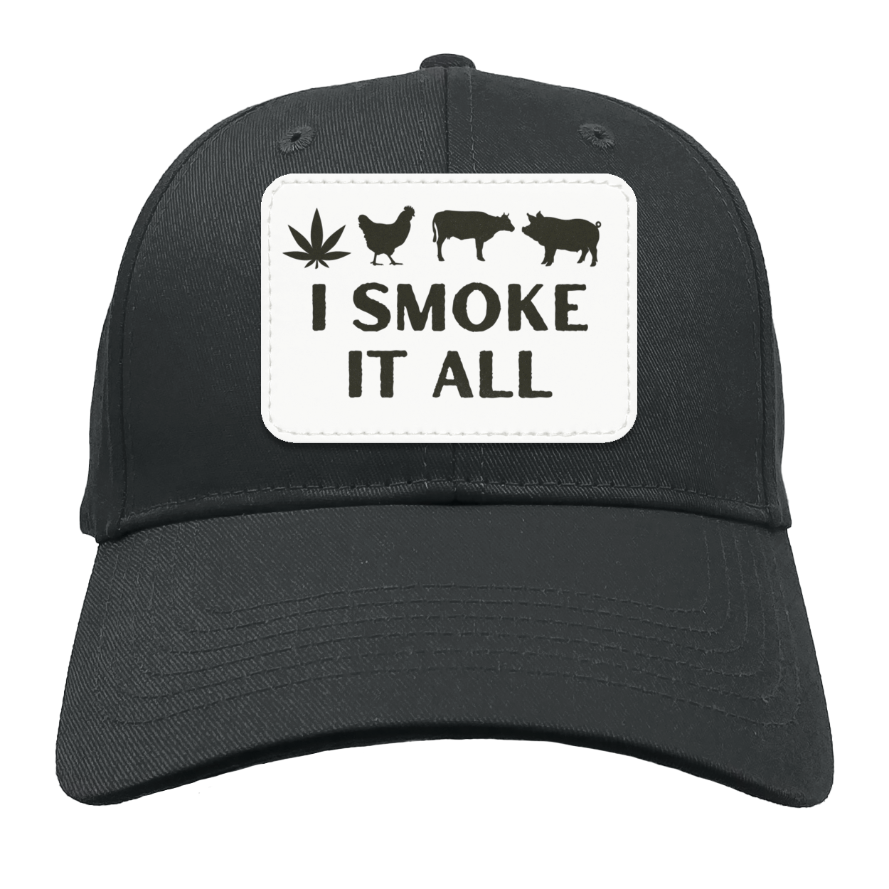 I SMOKE IT ALL (1) BX020 Structured Twill Cap CustomCat