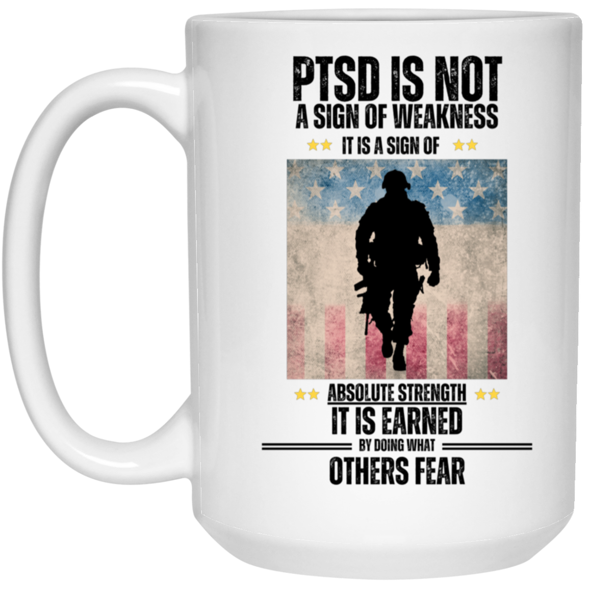 PTSD MUG (1) 21504 15oz White Mug CustomCat