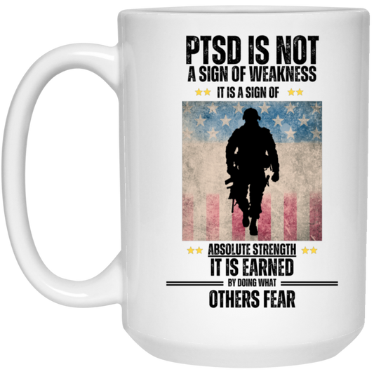 PTSD MUG (1) 21504 15oz White Mug CustomCat