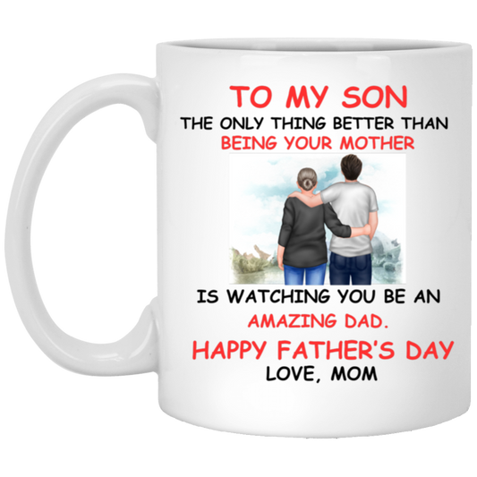 TO MY SON (1) XP8434 11oz White Mug CustomCat