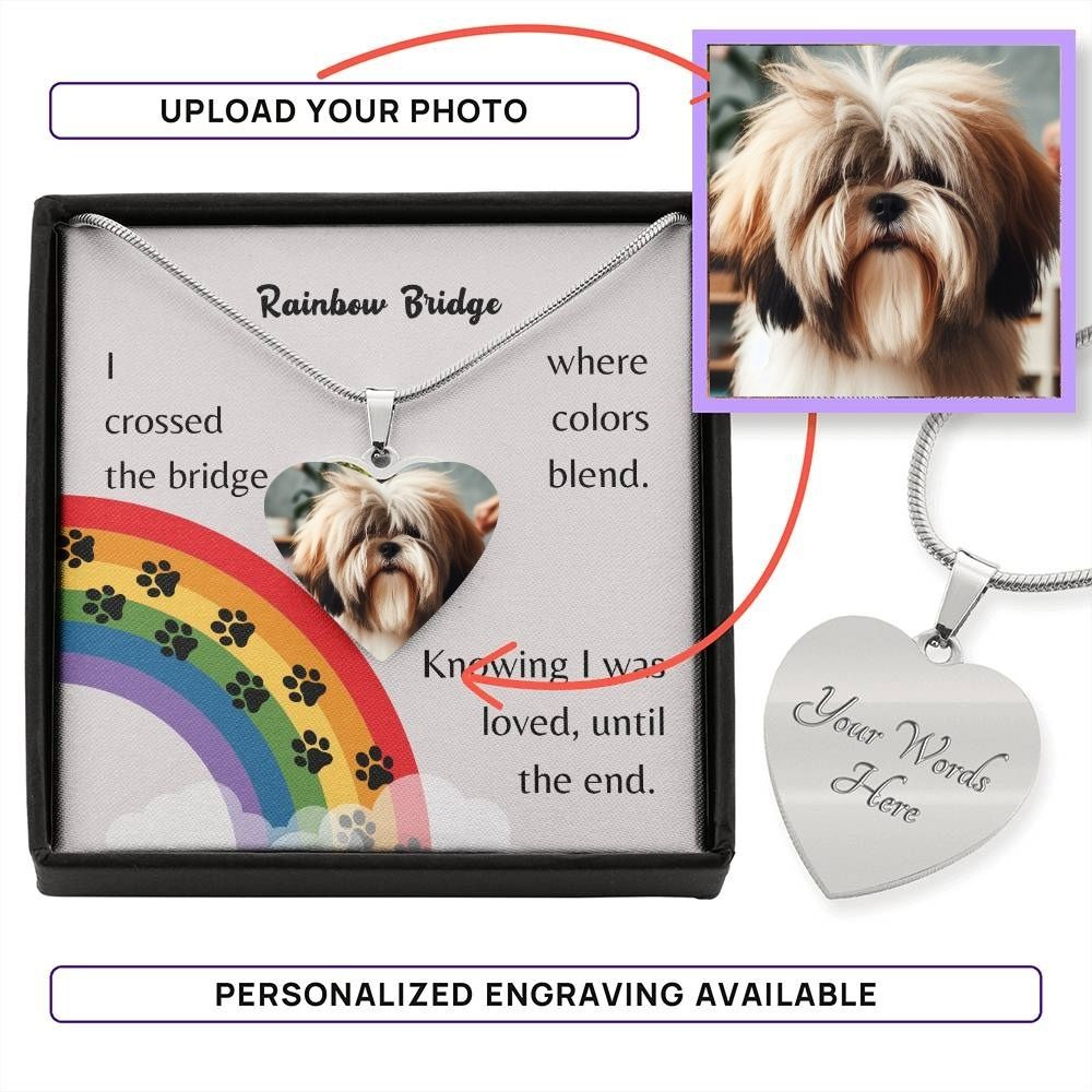 Rainbow Bridge - Upload Your Own Pet Photo - Engraving available ShineOn Fulfillment