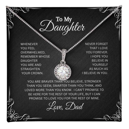 To My Daughter - Love Dad - Eternal Hope Necklace ShineOn Fulfillment