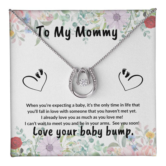 To My Mommy - Love your Baby Bump Necklace ShineOn Fulfillment