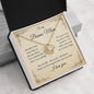 To My Bonus Mom - I Love you Love Knot Necklace ShineOn Fulfillment