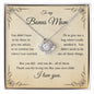 To My Bonus Mom - I Love you Love Knot Necklace ShineOn Fulfillment