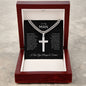 To My Man - I Love You Always and Forever Cross Necklace on Cuban Chain ShineOn Fulfillment