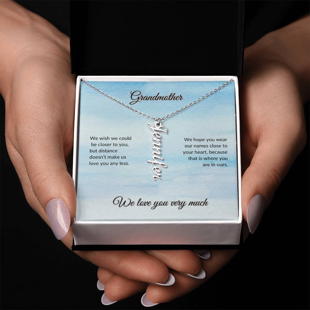 Grandmother Vertical Names Necklace ShineOn Fulfillment