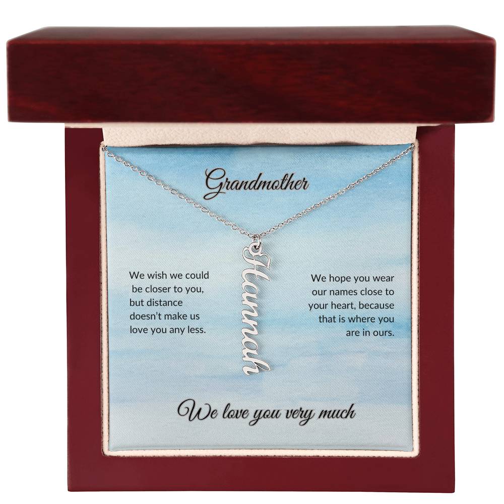 Grandmother Vertical Names Necklace ShineOn Fulfillment