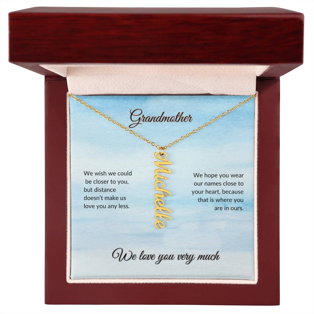 Grandmother Vertical Names Necklace ShineOn Fulfillment