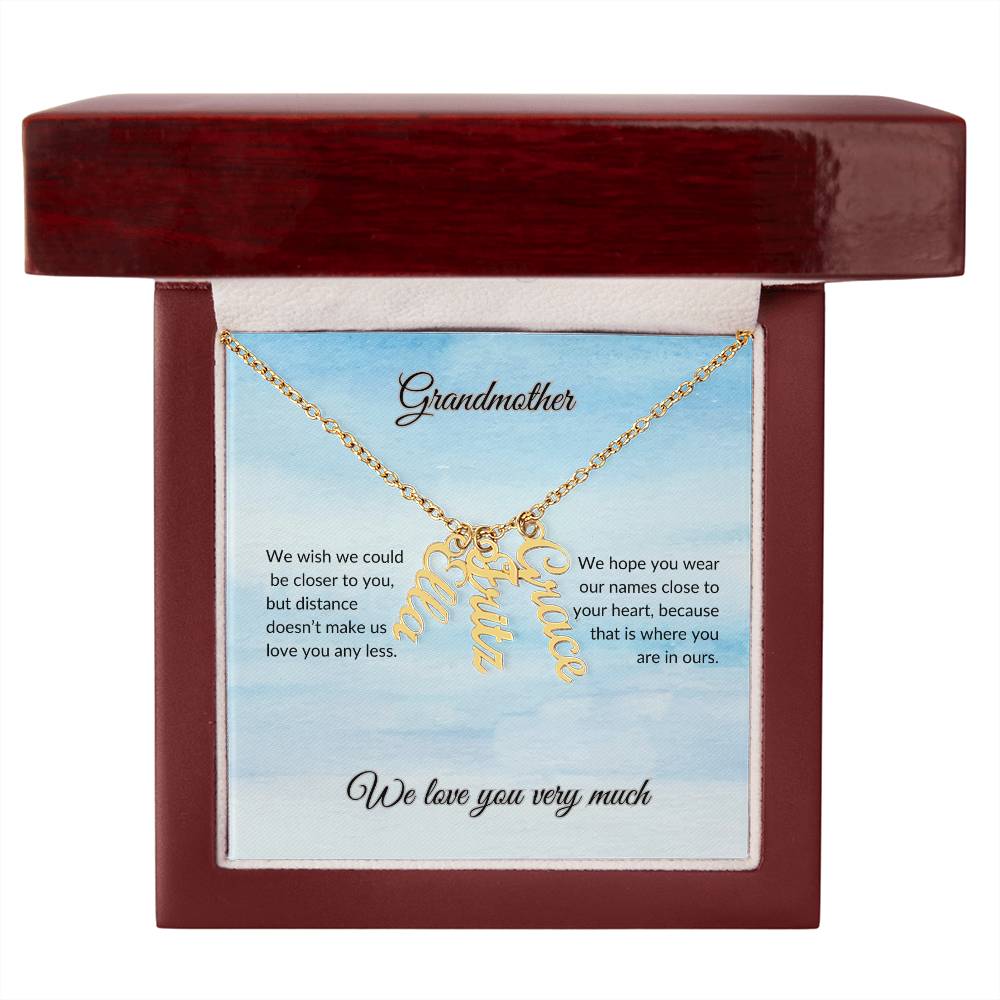 Grandmother Vertical Names Necklace ShineOn Fulfillment