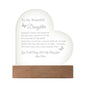 To My Beautiful Daughter - Love Dad - Acrylic Heart Plaque ShineOn Fulfillment